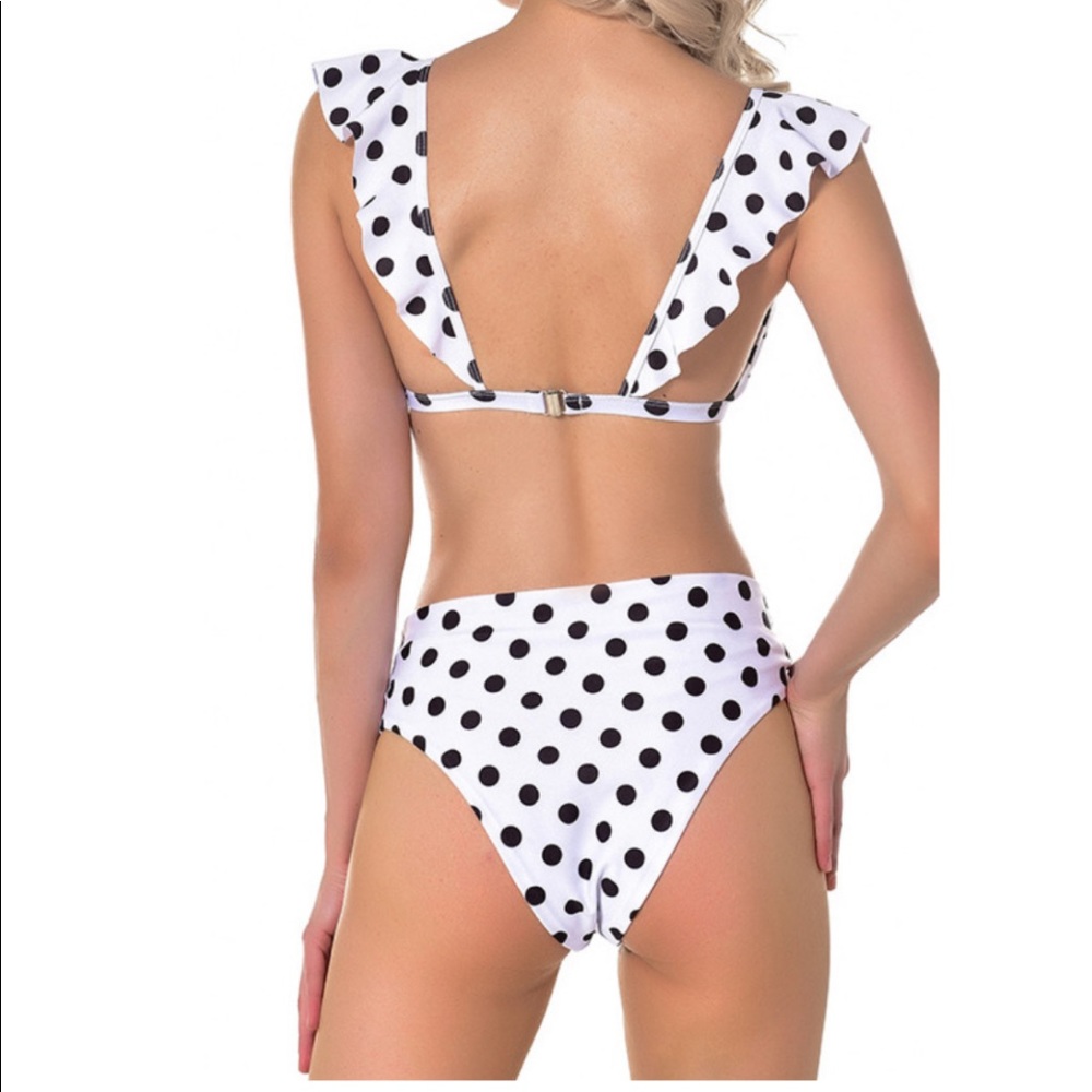 5⭐️WHITE POLKA BIKINI SWIMSUIT - Bikini - Picture 4 of 4